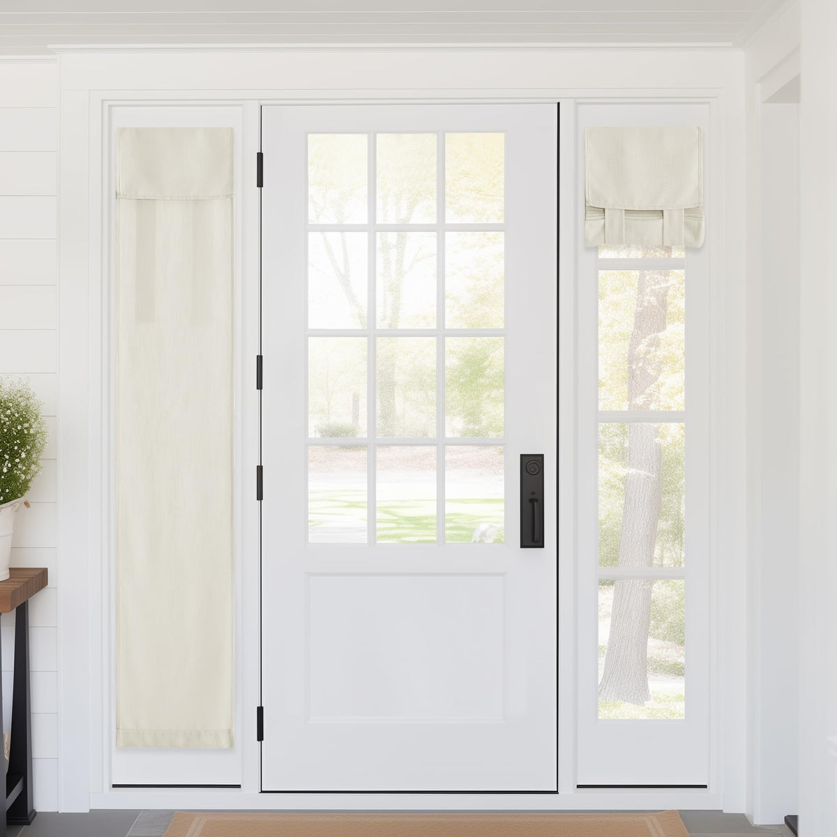 RYB HOME Tricia Room Darkening Curtains for French Door,Door Curtain Blinds