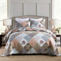 Travan 3-Piece Quilt Set Quilted Bedspread Lightweight Coverlet Set Garden Style Floral Printed Oversized Quilted Bedding Set with Shams for All Season, Exquisite, King Size