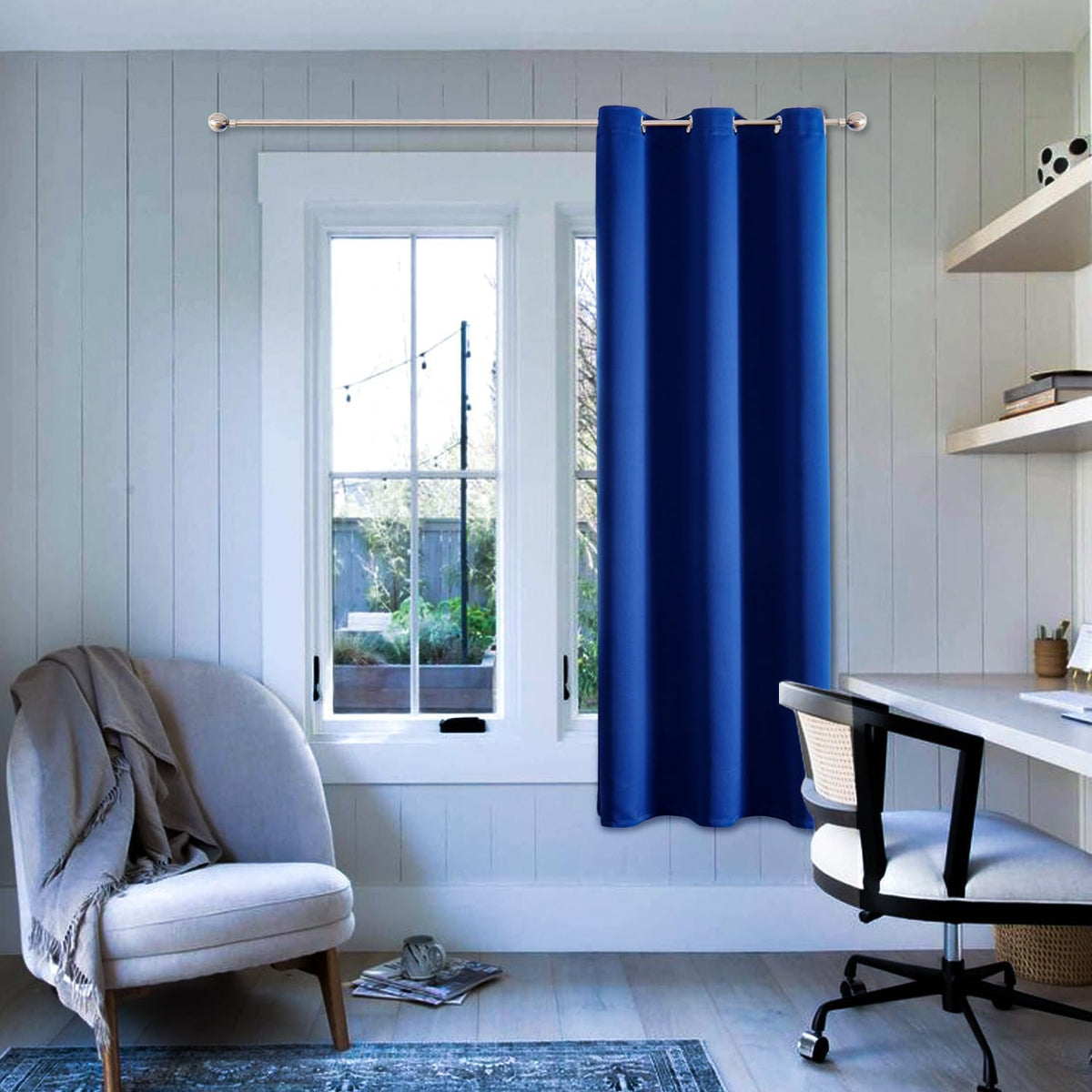 ChrisDowa Blackout Curtains Door Curtain for Doorway Privacy Closet Drapes
