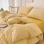 LifeTB Queen Comforter Set Fluffy Plaid Checkered Pattern Modern Style Geometric Comforter with 2 Pillow Shams Grid Plaid Bedding Comforter for Boys Men All Season Queen Size Bed Comforter Set