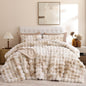 YIKUSH Queen Faux Fur Soft Comforter Set, Fluffy Linen Rabbit Fur Comforter