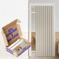 AJAZZ Blackout Accordion Door Magnetic Door Curtain Folding Closet Doors Curtain Invisible for Bedroom Room Living Room Doorway, Grey 42" W x 78" L, 1 Panel