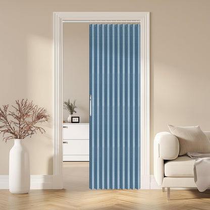 AJAZZ Blackout Accordion Door Magnetic Door Curtain Folding Closet Doors Curtain Invisible for Bedroom Room Living Room Doorway, Grey 42" W x 78" L, 1 Panel