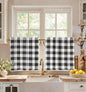 Miss Adola 36 Inch Length Kitchen Tier Curtains Pumpkin Leaf Cafe Curtains