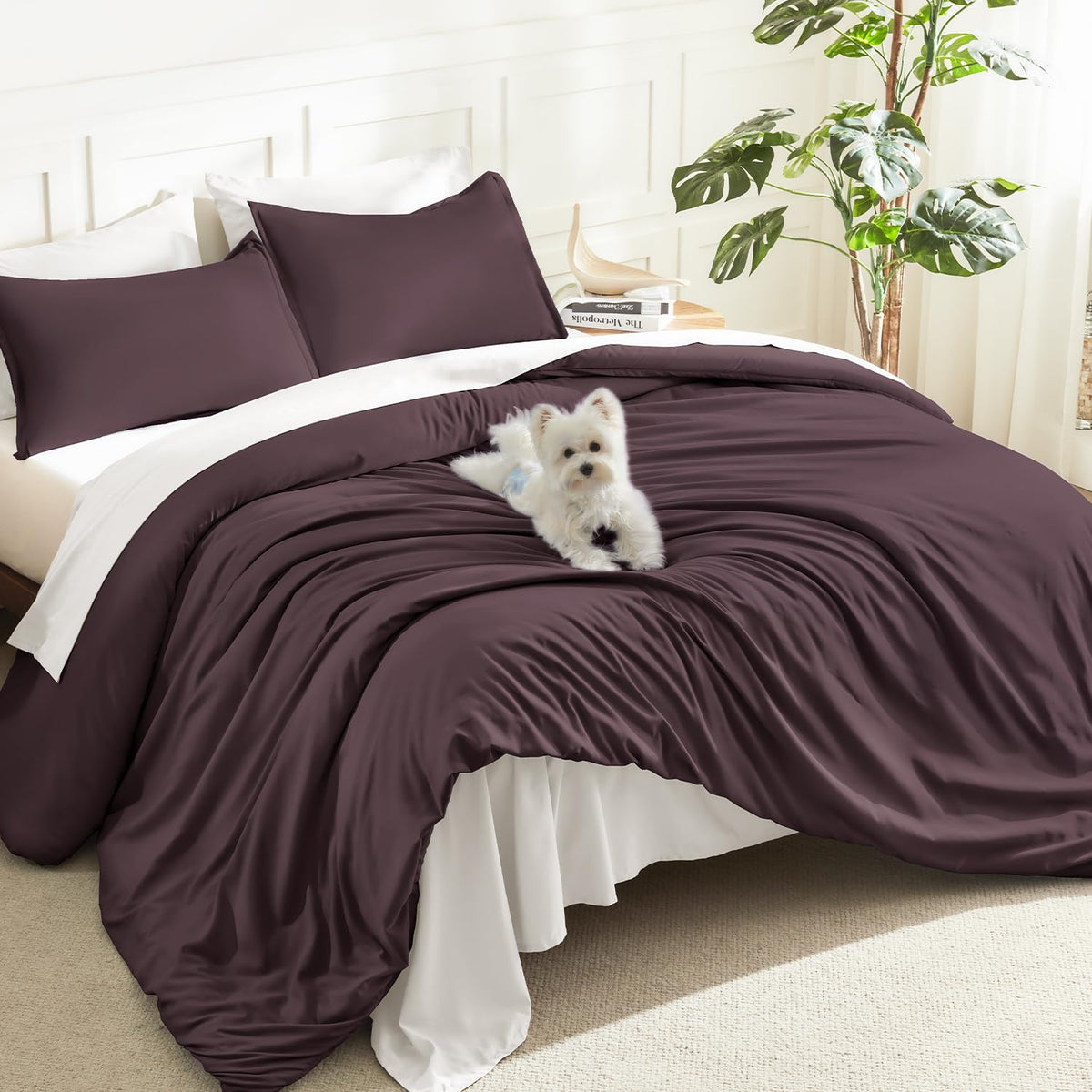 Litanika Queen Comforter Set Sage Green, 3 Pieces Lightweight Solid Bed Set