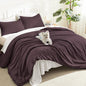 Litanika Queen Comforter Set Sage Green, 3 Pieces Lightweight Solid Bed Set