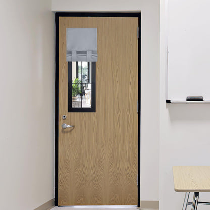 RYB HOME Blackout French Door Curtain, No Drill, W26 x L69, Black, 1 Panel
