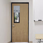 RYB HOME Blackout French Door Curtain, No Drill, W26 x L69, Black, 1 Panel
