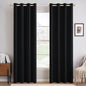 MIULEE 100% Blackout Linen Curtains for Bedroom 52x90 Inches Natural Beige