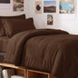 CozyLux Queen Comforter Set Black, 7 Pieces Bed in a Bag