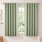 Linen Total Blackout Curtains for Bedroom Living Room 84 Inch, Cream