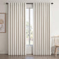 Topfinel Cream Linen Blackout Curtains 84 Inch Long for Bedroom Living Room, Ivory Pinch Pleat Back Tab Full Blackout Drapes Farmhouse Boho Curtains for Window, White Neutral Curtains 52" X 84" 7 FT