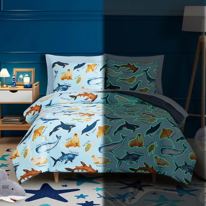Twin Bedding Sets for Boys - 5 Pieces Space Bedding Twin Comforter Set