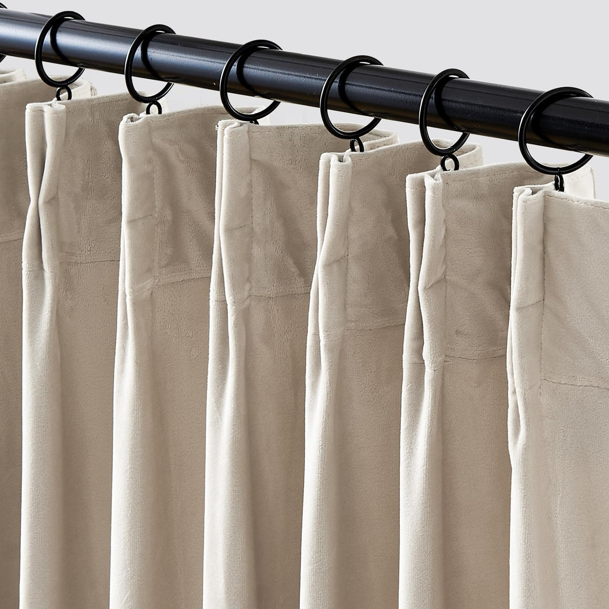 Lazzzy Blackout Curtains Thermal Insulated Curtains Room Window Drapes Super Soft Luxury Curtains for Living Room Bedroom Rod Pocket 2 Panels, 96 Inch Lined | Beige