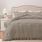 HARBOREST Queen Comforter Ruffle Black, Fluffy Queen Bedding, 3 Pieces Shabby Chic Comforter Set(1 Comforter & 2 Pillow Shams)