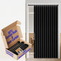 AJAZZ Blackout Accordion Door Magnetic Door Curtain Folding Closet Doors Curtain Invisible for Bedroom Room Living Room Doorway, Grey 42" W x 78" L, 1 Panel