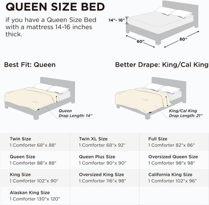 Bedsure Comforter Duvet Insert, Quilted Bedding Blanket, Oeko-TEX
