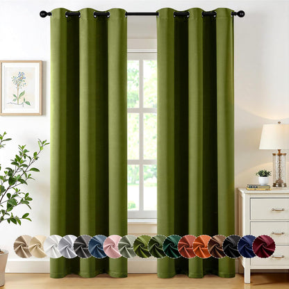 MIULEE Blackout Curtains for Bedroom 2 Panels 40 x 84 Inch Long Black
