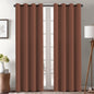 H.VERSAILTEX 100% Blackout Curtains for Bedroom Black Out Curtains 96 inch Thermal Insulated Long Blackout Curtains for Living Room, Energy Saving Curtains for Patio Door Grommet (1 Panel, Jet Black)