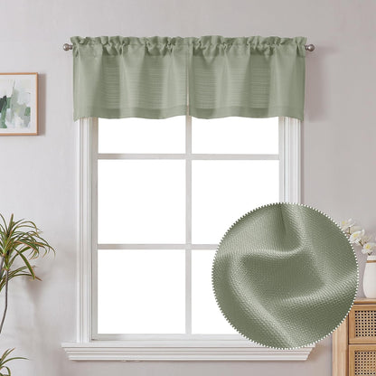 Chyhomenyc 2 Panels White Kitchen Curtains 36 Inch Length Tier Curtain