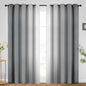 SimpleHome Ombre Black to Grey White Curtains for Living Room 52Wx84L