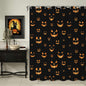 Halloween Shower Curtain, Black and White Funny Ghosts Icons Spooky Cute Halloween Bathroom Curtain Waterproof Fabric Machine Washable with Hooks, 72" Wx72 L