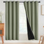 SimpleHome Cream 100% Blackout Curtains Room Darkening Living Room 84 Inch