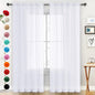 SpaceDresser Sheer Voile Curtains for Living Room 84 Inch Long 2 Panels