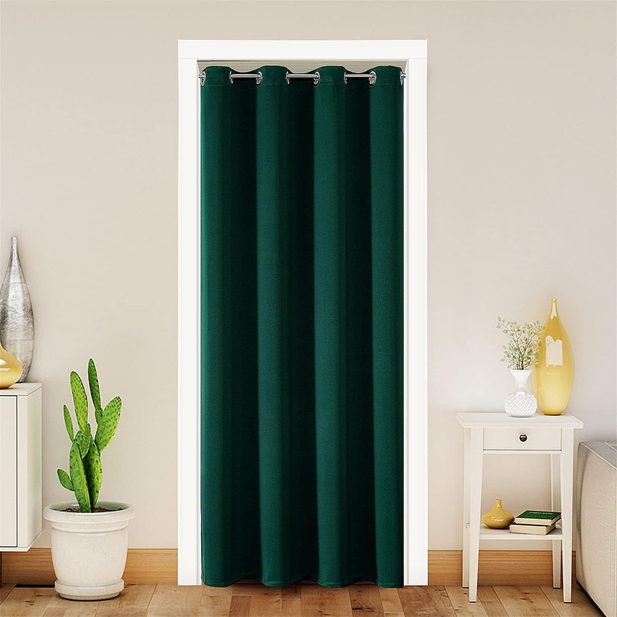 ChrisDowa Blackout Curtains Door Curtain for Doorway Privacy Closet Drapes