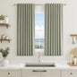 Guken Cream Linen Blackout Curtains 84 Inch Length 2 Panels Set for Living Room Bedroom Back Tab Thermal Insulated 100% Black Out Drapes Room Darkening Window Curtain Ivory Natural Beige