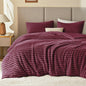 EXQ Home Fluffy Comforter Set Queen Size,3 Pieces Bed Set,Black