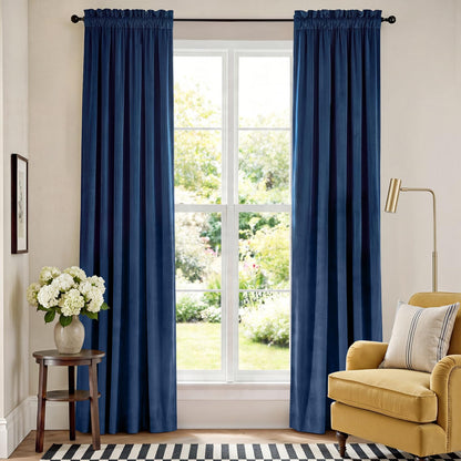 Lazzzy Blackout Curtains Thermal Insulated Curtains Room Window Drapes Super Soft Luxury Curtains for Living Room Bedroom Rod Pocket 2 Panels, 96 Inch Lined | Beige