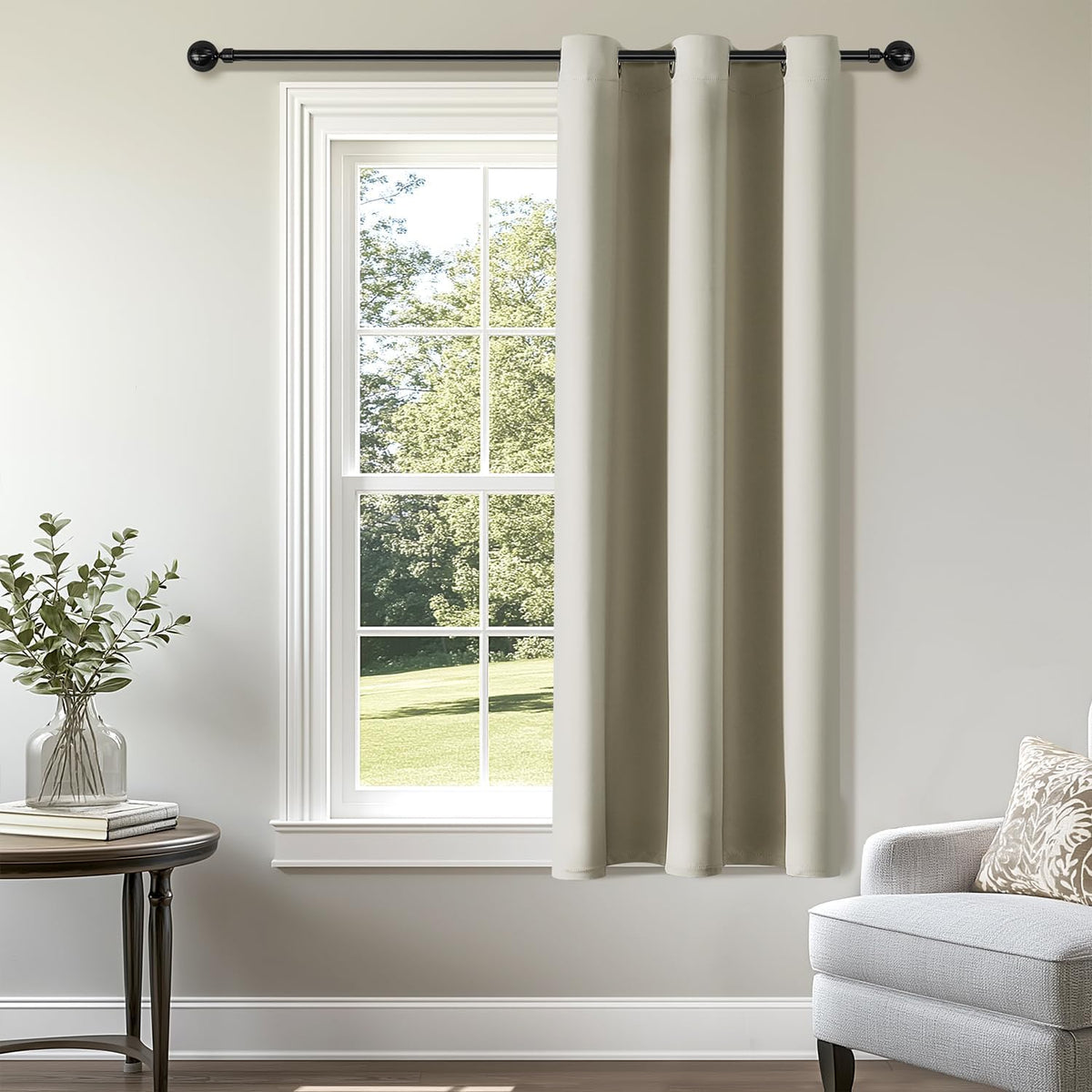 ChrisDowa Blackout Curtains Door Curtain for Doorway Privacy Closet Drapes