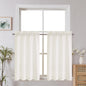 Chyhomenyc 2 Panels White Kitchen Curtains 36 Inch Length Tier Curtain