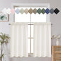 Chyhomenyc 2 Panels White Kitchen Curtains 36 Inch Length Tier Curtain