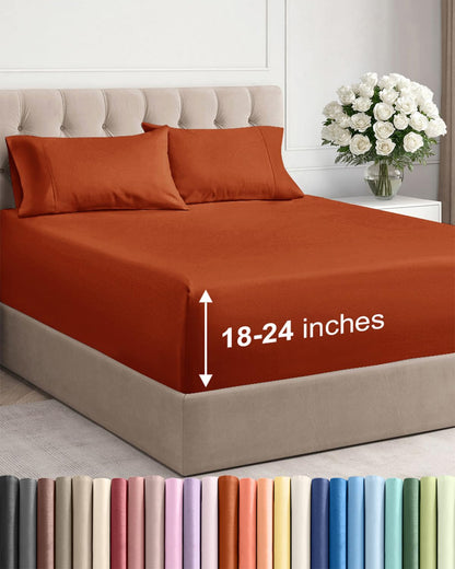 CGK Extra Deep King Sheet Set - 6pc Cooling Sheets - White