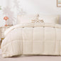 Love's cabin Queen Comforter Set, 7 Pieces Bed in a Bag, Black