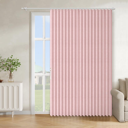 AJAZZ Blackout Accordion Door Magnetic Door Curtain Folding Closet Doors Curtain Invisible for Bedroom Room Living Room Doorway, Grey 42" W x 78" L, 1 Panel