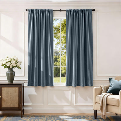 Lazzzy Blackout Curtains Thermal Insulated Curtains Room Window Drapes Super Soft Luxury Curtains for Living Room Bedroom Rod Pocket 2 Panels, 96 Inch Lined | Beige