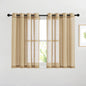 NICETOWN Semi Sheer Linen Ivory Curtains for Bedroom, W52xL84, 2 Panels