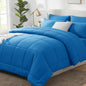 CozyLux Full Size Comforter Sets Black - 7 Pieces Bed in a Bag