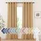 NICETOWN Semi Sheer Linen Ivory Curtains for Bedroom, W52xL84, 2 Panels