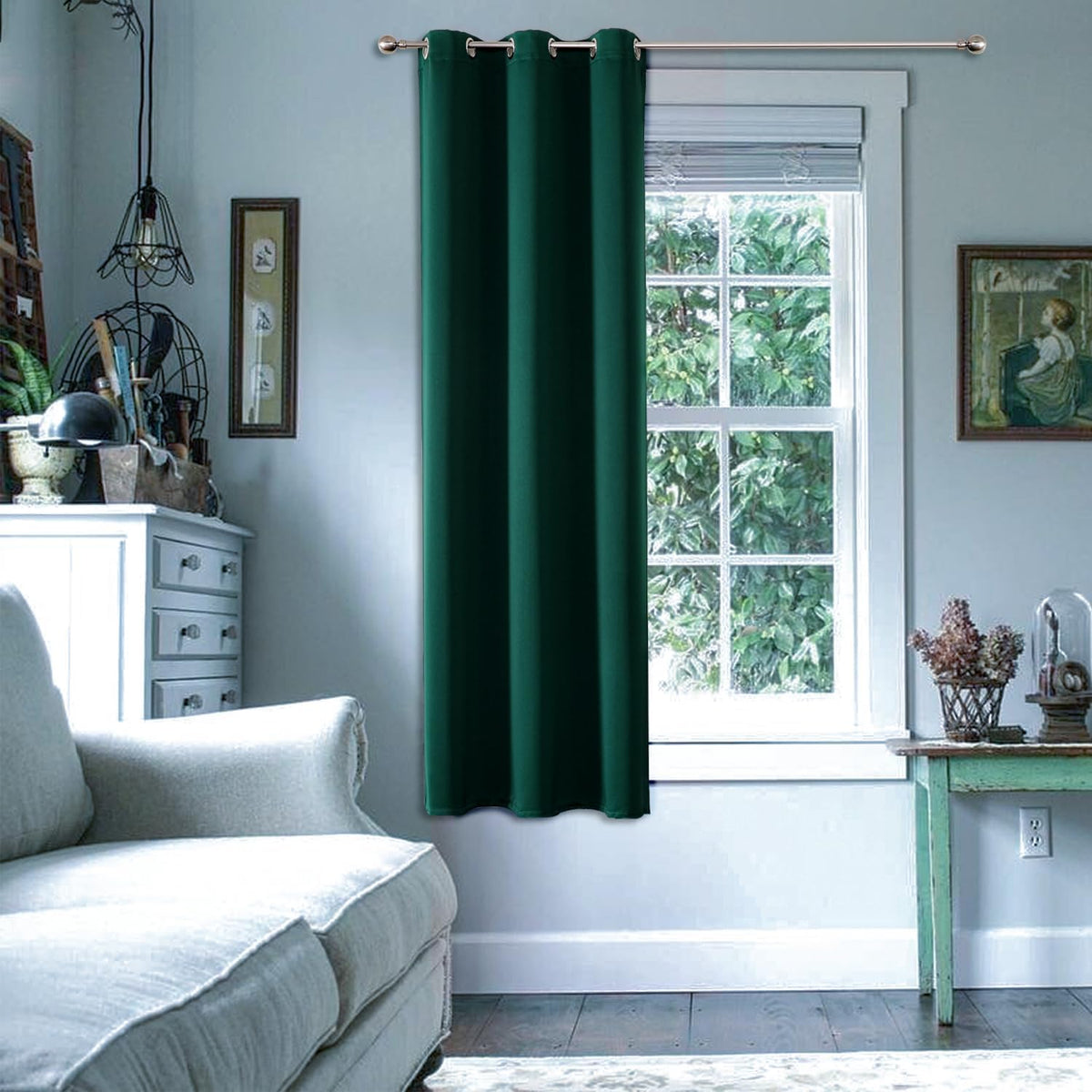 ChrisDowa Blackout Curtains Door Curtain for Doorway Privacy Closet Drapes