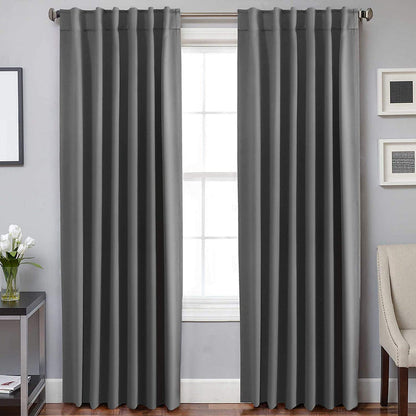 H.VERSAILTEX Blackout Curtains Thermal Insulated Window Treatment Panels Room Darkening Blackout Drapes for Living Room Back Tab/Rod Pocket Bedroom Draperies, 52 x 84 Inch, Light Sage, 2 Panels