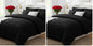 CozyLux Queen Comforter Set Black - 7 Pieces Bed in a Bag