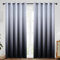 SimpleHome Ombre Black to Grey White Curtains for Living Room 52Wx84L