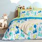 SLEEP ZONE Comforter Set Bed in A Bag, 7 Pieces Girls, Cattoon Pattern for Kids, Toddlers, Teens, Ultra Soft and Washable (Garden Secret,Full/Queen)