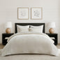 EverGrace Stripe Channel Luxury Velvet Quilt Set King Size, Beige Taupe