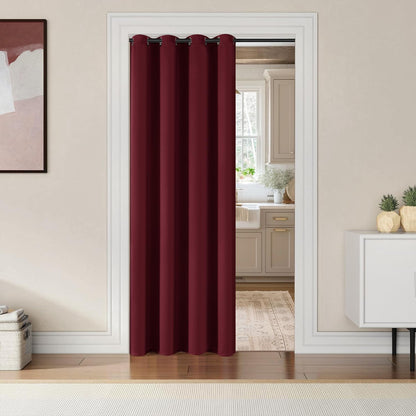 ChrisDowa Blackout Curtains Door Curtain for Doorway Privacy Closet Drapes