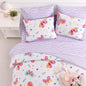 Twin Comforter Set for Girls - 5 Pieces Floral Pink Girls Twin Bedding Set